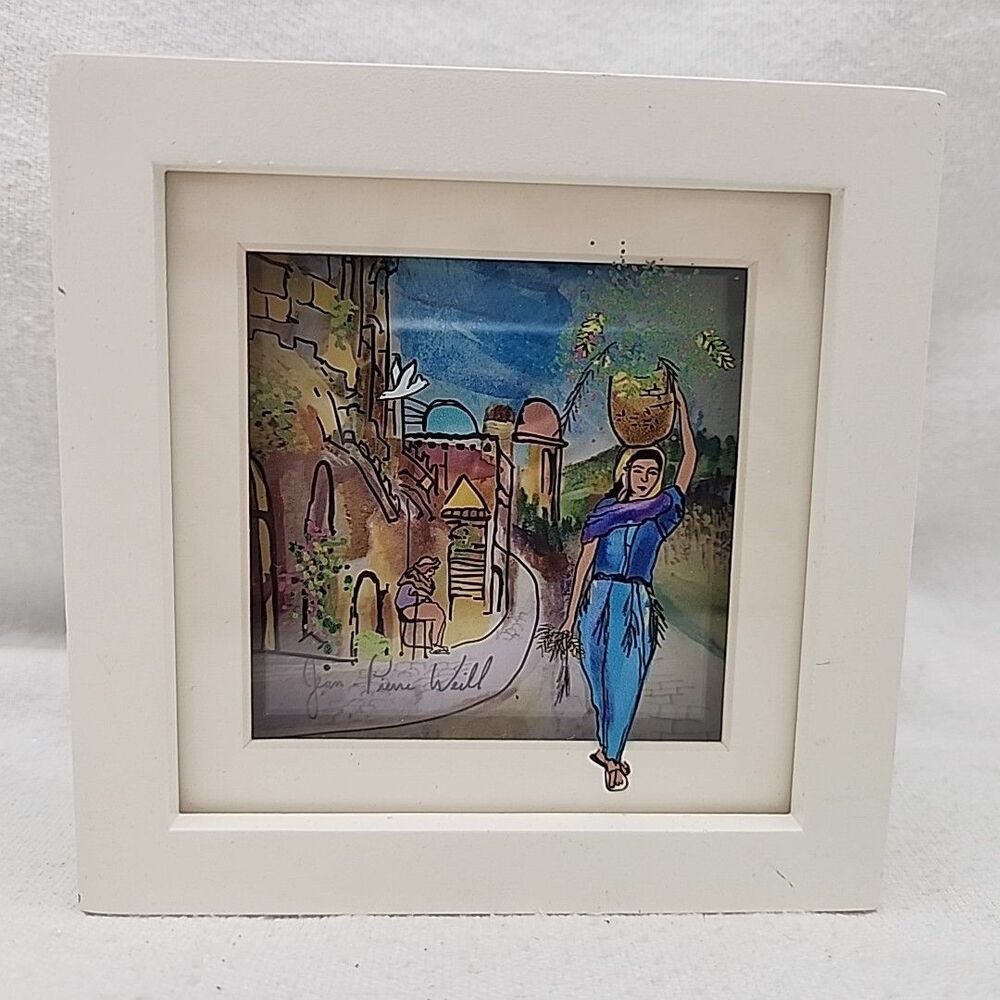Painting Ruth 3D on Glass Jean Pierre Weill Vitreography Retired Mini Signed NEW